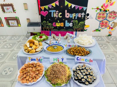 TỔ CHỨC LỄ RA TRƯỜNG CHO TRẺ 5 TUỔI VÀ TIỆC BUFFE CUỐI NĂM